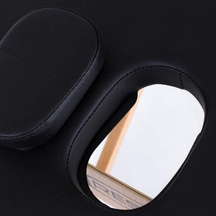 RESTPRO Inklapbare massagetafel Classic Oval 2 Zwart - demassageshop.nl