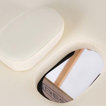 RESTPRO Inklapbare massagetafel Classic Oval 2 Créme - demassageshop.nl