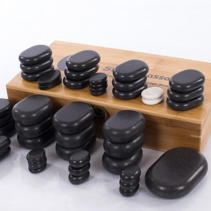 RESTPRO Hotstone Heater 6L + stenen set 45 stuks - demassageshop.nl