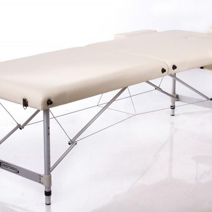 RESTPRO Inklapbare Massagetafel Aluminium 2 Créme - demassageshop.nl
