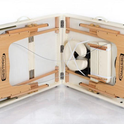 RESTPRO Inklapbare Massagetafel Classic 3 Créme - demassageshop.nl