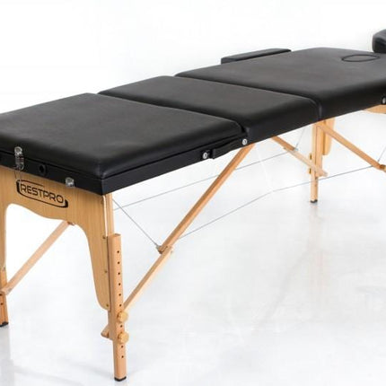 RESTPRO Inklapbare Massagetafel Classic 3 Zwart - demassageshop.nl